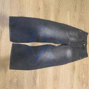 Baggy black washed jeans